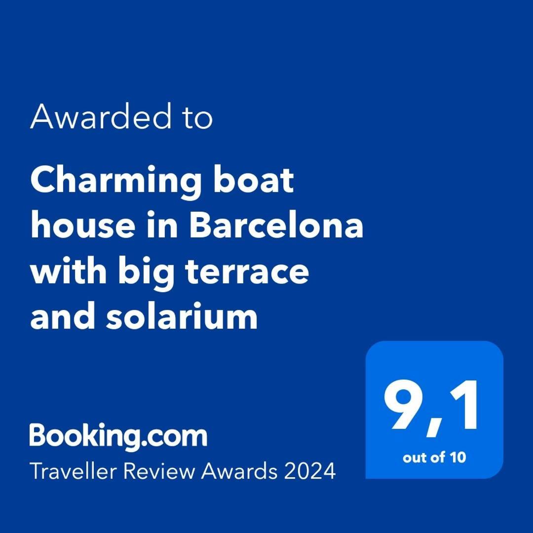Charming Boat House In Barcelona With Big Terrace And Solarium Hotel Sant Adria de Besos Exterior photo